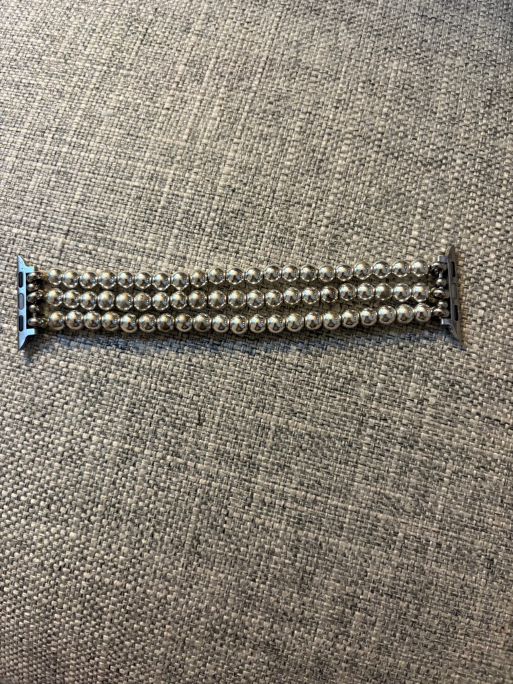 Posh Tech Stainless Steel Beaded Apple Watch Band
